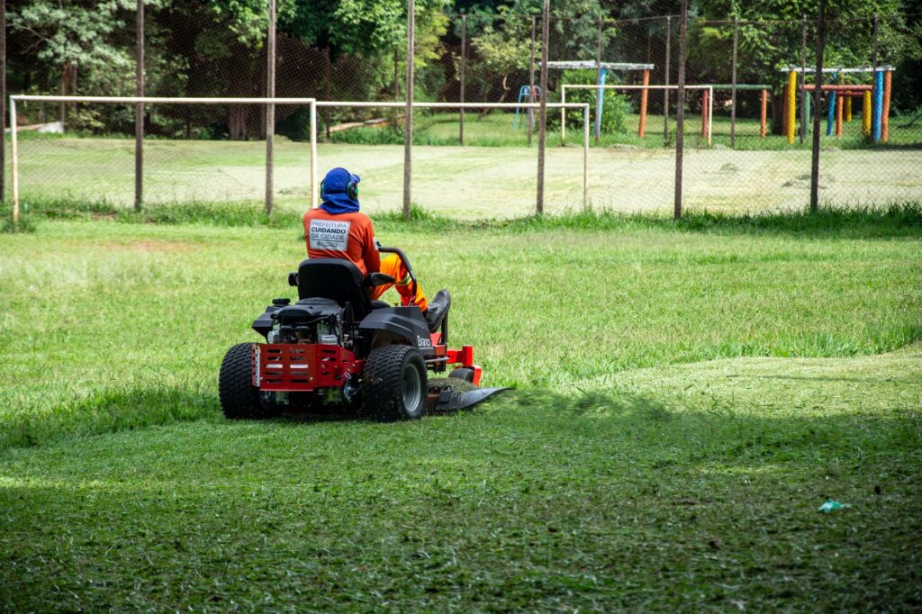homeowner reviewing quote from ocala lawn mowing service provider