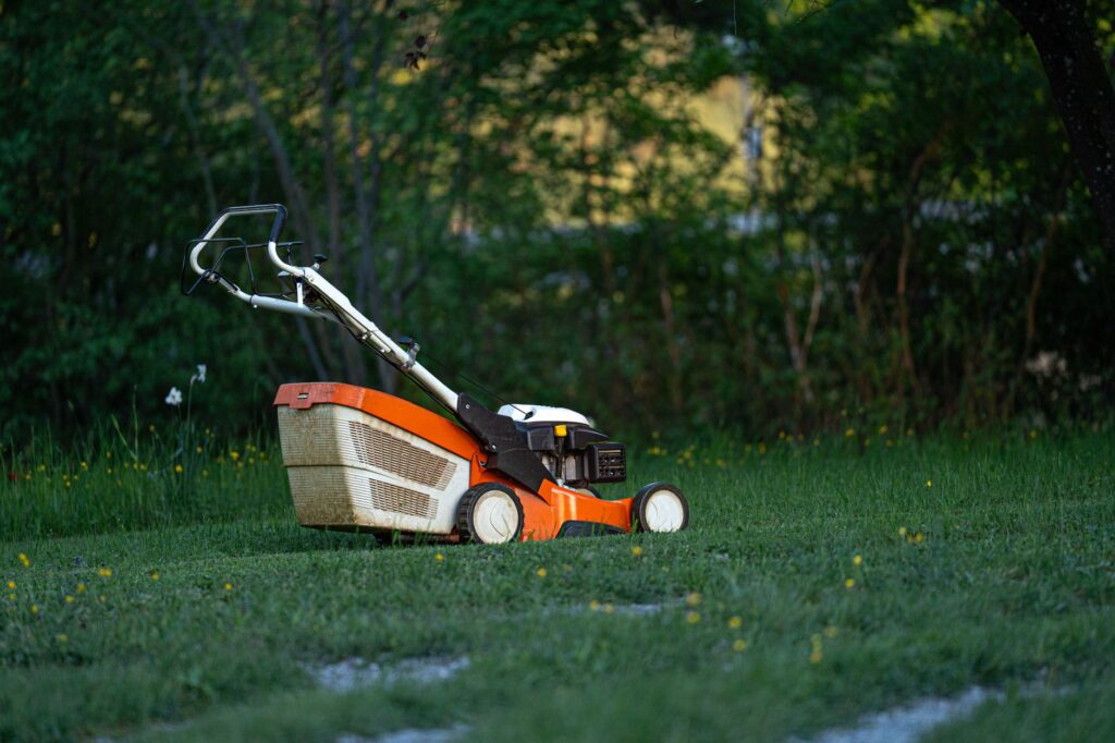 lawn mowing service ocala fl crew edging a residential yard