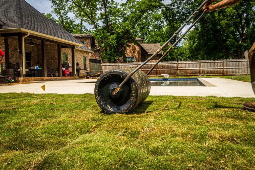 edging equipment used during residential lawn care visit near Ocala
