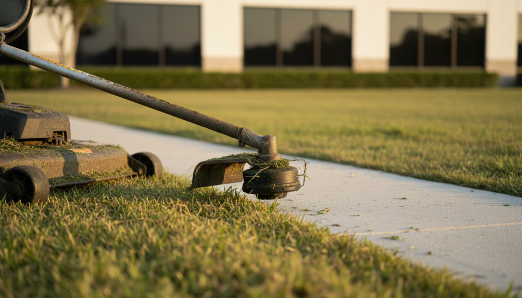 Commercial Lawn Care in Ocala, FL: What Property Managers Need in 2026 2 edging and mowing equipment used for commercial lawn care near Ocala FL